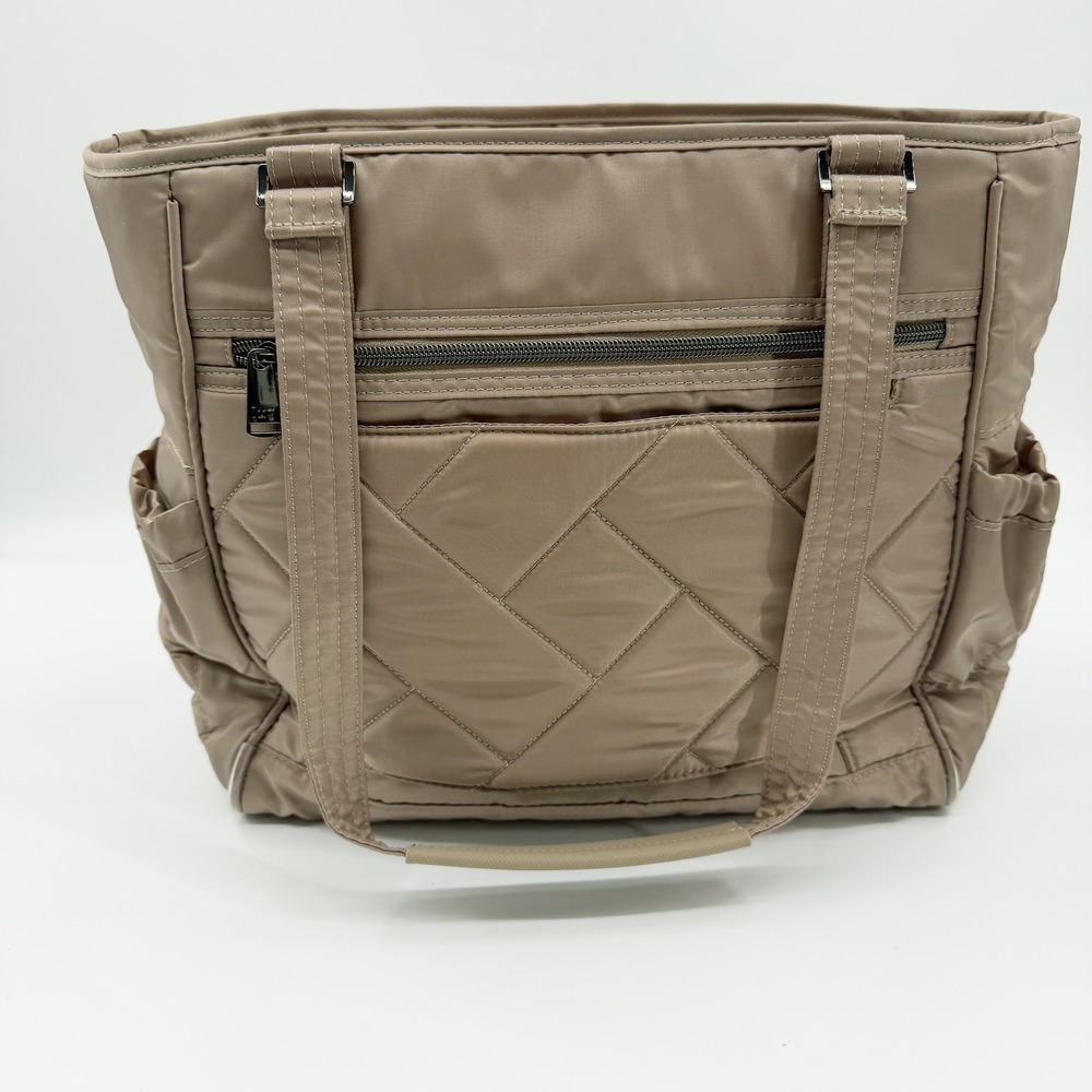 Lug Trotter Tote Bag in Sand Star Interior Print NWT Tote Work Bag Carry On - Picture 3 of 13